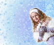 Cuty little girl in winter wear
