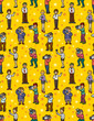 reporter people seamless pattern