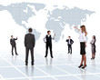 World map and social network
