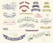 Vintage sale icons set