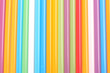 bright straws close up