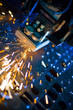 Laser cutting close up