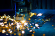 Laser cutting close up