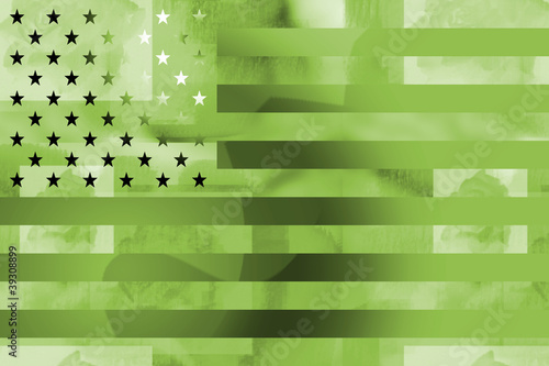 Illustration: Military styled american flag Military styled american flag