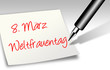 Illustration: Notiz - Weltfrauentag Notiz - Weltfrauentag