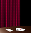 wooden table and cards wooden table and cards