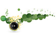Colorful music background Colorful music background
