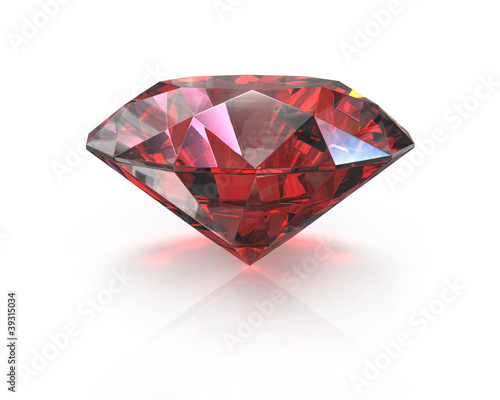 Illustration: Round cut ruby Round cut ruby