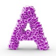 Texteffekt Moleküle Pink Buchstabe A