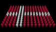 abstract people in colours of Danish flag illustration