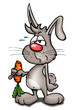 Hase mit Karotte