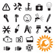 Car mechanic icons