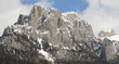 Snow on the Dolomites in summer