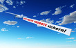 Flugzeug mit Banner - Last Minute Angebote sichern!