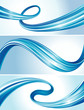 Set of abstract flowing curve. Set of abstract flowing curve.