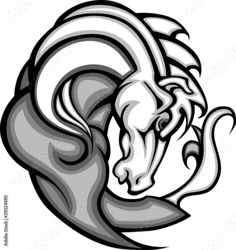 Vector: Mustang Stallion Graphic Mascot Vector Image Mustang Stallion Graphic Mascot Vector Image