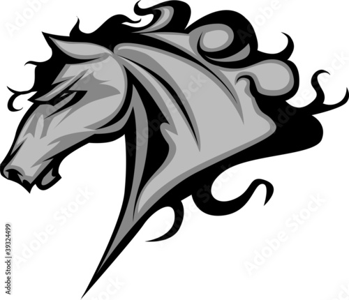 Vector: Wild Horse or Stallion Graphic Mascot Vector Image Wild Horse or Stallion Graphic Mascot Vector Image