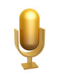 golden mircophone symbol