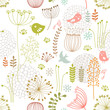 seamless pattern with abstract floral ornament