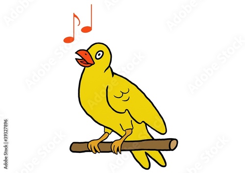 Illustration: gelber vogel gelber vogel
