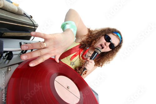 Photo: cool DJ isolated on white cool DJ isolated on white