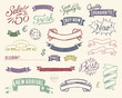 Vintage sale icons set