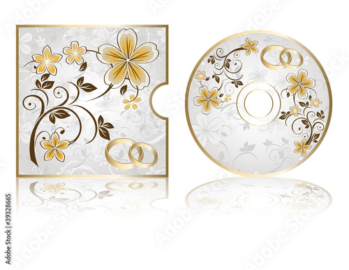 Wedding CD Labels on a white background