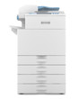 Photo: modern office multifunction printer isolated on white background modern office multifunction printer isolated on white background