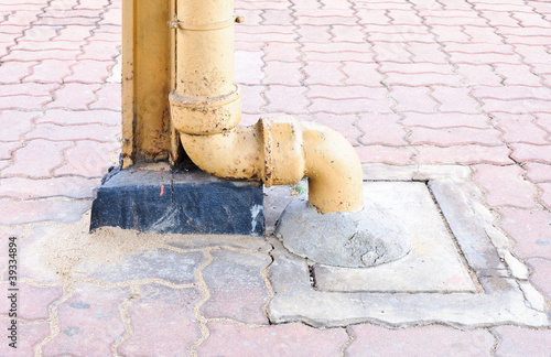 Photo: Metal drain pipe Metal drain pipe