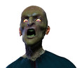 screaming zombie