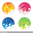 Vector: set of abstract mosaic 3d vector set of abstract mosaic 3d vector