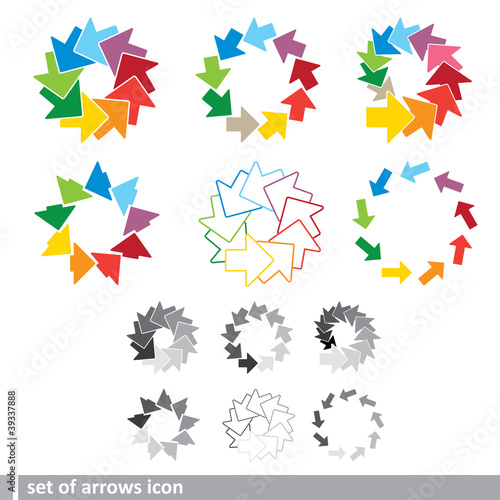 Vector: set of arrows icon set of arrows icon