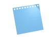 Merkzettel blau