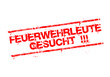 Feuerwehrmänner gesucht Stempel
