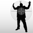 target with man black silhouette