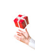 hands catching the gift