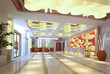 3d futuristic corridor, hall. 3d futuristic corridor, hall.