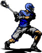 Lacrosse Player Cradling Ball ...