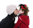 beautiful mother with her daughter studio shoot