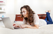 Teenage girl using a computer