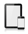 Digital Tablet PC With Mobile Smart Phone Isolated
