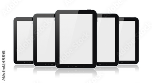 Illustration: Set Of Tablet Computers Isolated Set Of Tablet Computers Isolated
