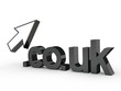 3D Domain co.uk mit Pfeil