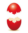 Osterei als Werbeschild