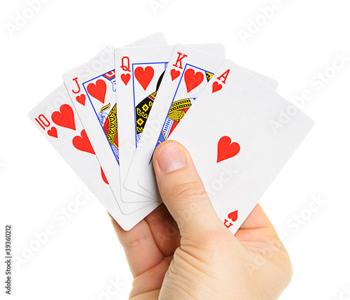 Photo: Playing cards in hand Playing cards in hand