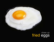 Photo: fried eggs on black fried eggs on black