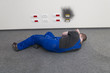 electrocuted a man lying on the ground