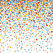 Confetti. Horizontally seamless illustration.