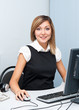 young woman at computer young woman at computer