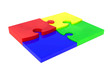 Vier Puzzleteile